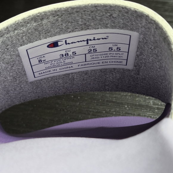 Champion Lilac & White Slide Sandals - Picture 5 of 9